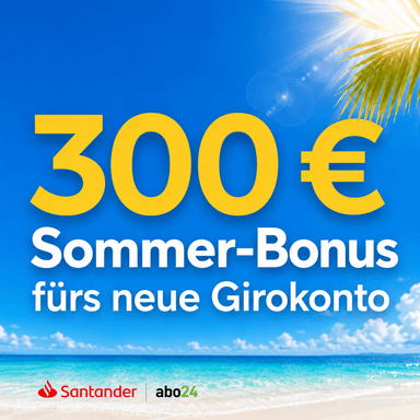 Santander Girokonto eröffnen & Kontowechselservice nutzen und 300 € Bonus erhalten (250 € von Santander & 50 € Amazon-Gutsch.) [Neukunden] - Abo24