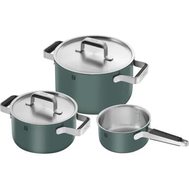 ZWILLING - Kochgeschirr-Set | 3 teilig | 18/10 Edelstahl | Grün - Joybuy