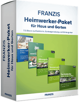Heimwerker Paket für Haus & Garten | 5x E-Book | Franzis Sammlung: Elektroinstallation, Elektronik, Gartenteich, Terrasse, Wintergarten