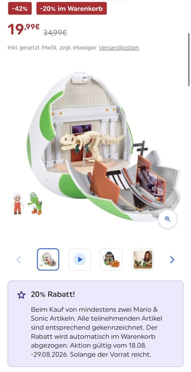 Smyth Toys - 20% auf zwei Super Mario oder Sonic Artikel - Smyths Toys