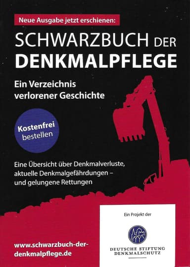 [Deutsche Stiftung Denkmalschutz] Kostenlos das neue Schwarzbuch der Denkmalpflege bestellen oder als E-Book laden