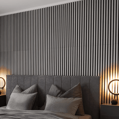 Wandpaneel Akustikpaneel / Lamellenwand SONIC / versch. Farben (Schwarz, Grau, Light, Oiled, Smoked) und Ausführungen (1-12tlg) - OTTO