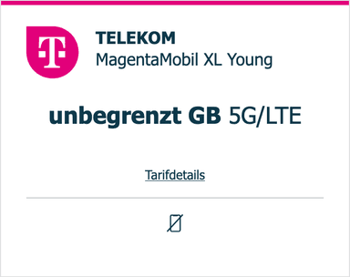 Telekom Netz, Sim Only, Young: Allnet/SMS Flat Unlimited 5G, Schweiz Roaming, 2 Multi Sim, 5GB globales Roaming für eff. 17,87€/Monat - LogiTel