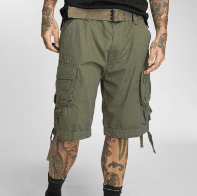 Build your Brandit - Vintage Cargo Shorts | Herren | Inkl. Gürtel | Olivgrün | Gr. S-XL, 3XL - Outlet46