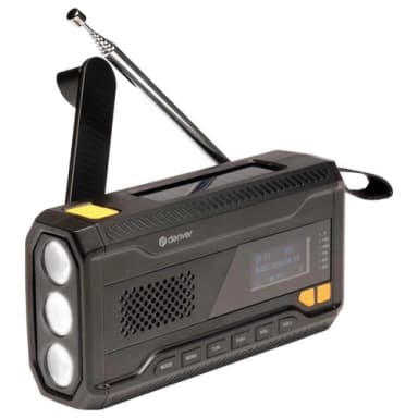 [voelkner] Denver SCD-2033 DAB+ Notfallradio mit Bluetooth, Solar & Handkurbel, FM Radio, Powerbank, Taschenlampe, SOS, 2000 mAh Akku - Voelkner