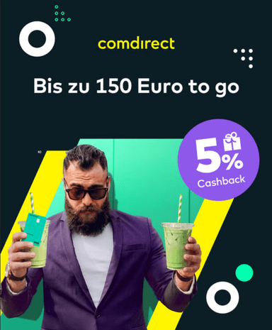 comdirect Girokonto Aktiv: kostenlos bei aktiver Nutzung + bis zu 150 € Cashback (5 %) + Tagesgeld mit 1,75% p. a. - Comdirect