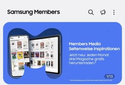 Samsung Members App - 3 kostenlose Medien pro Monat