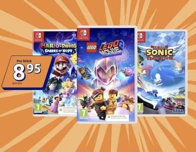 NINTENDO SWITCH Videospiel (Downloadcode) bspw. Mario + Rabbids Battle ∨ Sonic Superstars ∨ All Star Kart Racing u.a. bei ACTION - Action