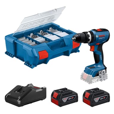 Bosch GSB 18V-65 Schlagbohrschrauber 18V 65 Nm + 2x Akku 4,0 Ah + Lader + L-Case Pick & Click - Amazon