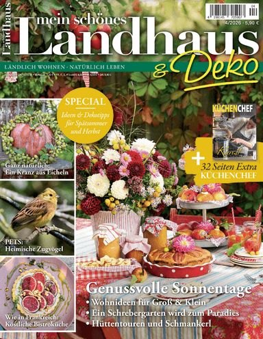 Mein schönes Landhaus Abo (6 Ausgaben) für 34,30 € mit 30 € BestChoice-Universalgutschein - Hobby + Freizeit