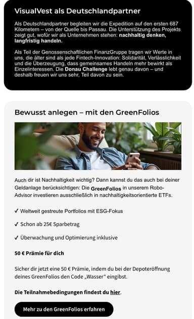 VisualVest | Robo-Advisor | 50€ Bonus | teilw. für Neukunden und Bestandskunden - Visualvest