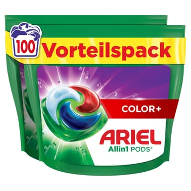 Ariel All-in-1 PODS Color+ & Universal+ – 100 Waschladungen für 24,99 € statt 31,95 € (ca. 0,25 € pro Waschgang) - Amazon