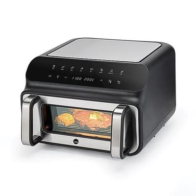 Wilfa AFG-10 Doppel-Heißluftfritteuse (10 l, 2.000 W, 8 Programme, regelbare Temperatur 30–230 °C - Expert