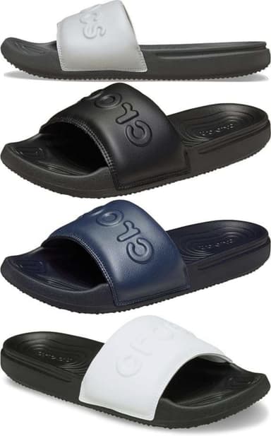 Crocs Herren All Day Slide Gr 39/40 bis 48/49 in 4 Farben, auch für Damen ab 34/35 dort auch all White & Rosa (Prime/Crocs) - Amazon