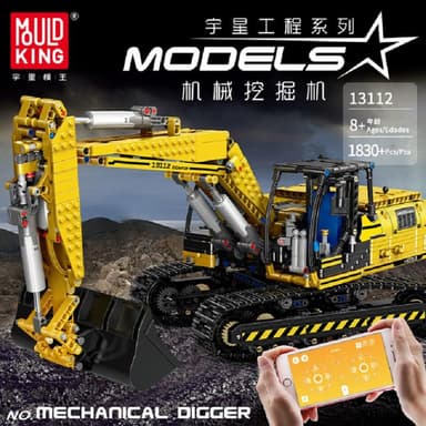 Mould King 13112 Technisches Auto-Spielzeug Der MOC-2513 APP&RC Motorisierte Bagger-Modellbausatz - AliExpress