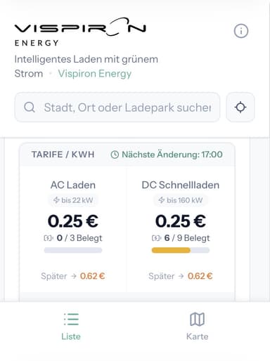 E-Auto Laden: 0,25€ kwh 9-17uhr bis Ende August- Bei Starnberg/München an der A95 Solarpark von Vispirion