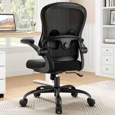 Ergonomischer Schreibtischstuhl von Farini - Bürostuhl mit verstellbarer Lendenstütze und aufklappbaren Armlehnen - Amazon