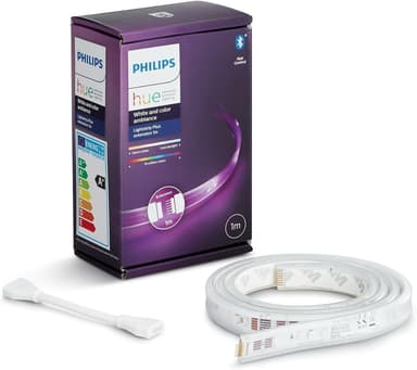 [Prime] Philips Hue White & Color Ambiance Lightstrip Plus Erweiterung 1m, 16 Mio. Farben, dimmbar, App-/Sprachsteuerung - Amazon