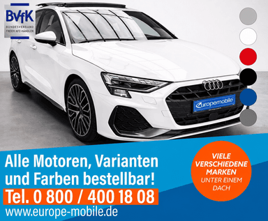 Audi A3 Sportback 2.0 TFSI S-Line Limited 4×4|204PS|Allrad|4 Jahre/120.000km Garantie|EU Bestell.|Ambiente/Komfort/Klimapaket uvm. - Europemobile Retail GmbH