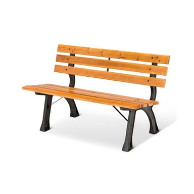 [Toom Vorteilskarte] Gartenbank 'Gisela' 3-Sitzer Nadelholz/Stahl braun 150 x 70 x 60 cm (bundesweit, effektiv 31,75 € möglich) - Toom