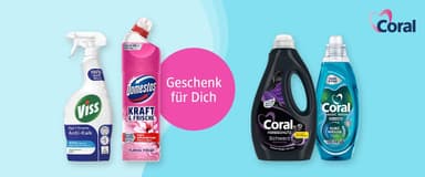 [dm] 1+1 Aktion 1x Coral Waschmittel = 1x Viss oder Domestos geschenkt - Dm