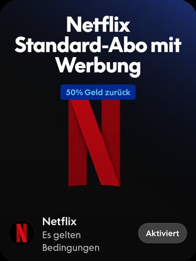 (Paypal Aktion) 50% Cashback auf Netflix Standard Abo / für 3 Monate (personalisiert) - PayPal