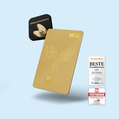 [Bank Norwegian] Kostenfreie VISA Karte mit Willkommensbonus: 15 € nach dem ersten Einkauf innerhalb von 45 Tagen | 100% Lastschrift möglich - Bank Norwegian