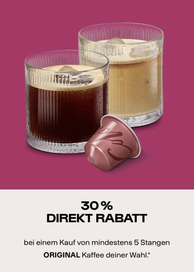 30 % Direkt-Rabatt auf Nespresso Kaffeestangen (personalisiert) - Nespresso