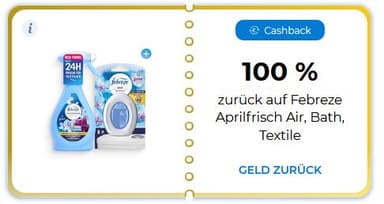 [for me] 100% GzG auf Febreze Aprilfrisch Air, Plug, Bath, Textile (personalisiert), evtl. auch andere Produkte - For Me: