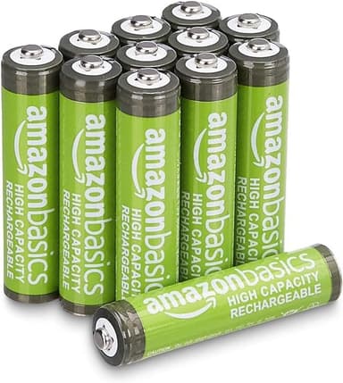 Amazon Basics 12er-Pack wiederaufladbare AAA-NiMH-Akkus 850 mAh, 1,2 V [Prime + Spar-Abo - Amazon