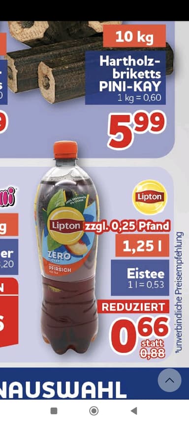 Lipton Eistee Zero offline im Center Shop - CENTERSHOP
