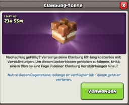 Clash of Clans Gratis Clanburg-Torte