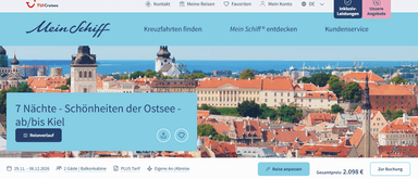 MeinSchiff Flow - Schönheiten der Ostsee ab/bis Kiel - Balkonkabine 1.049 € p.P. im PLUS Tarif im November - Mein Schiff