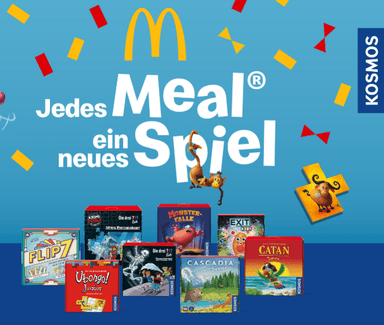 Mc Donalds Happy Meal kaufen & 1 von 8 Spielen bekommen (u.a. Flip 7 im Wert von 9,99€) - McDonald's
