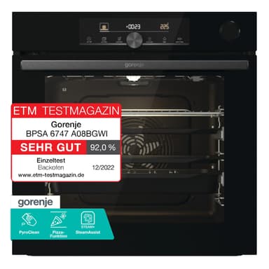 Gorenje OptiBake Advanced BPSA 6747 A08BG Einbau-Backofen / 77L / Heißluft / Pyrolyse / AutoBake / Touch Bedienung / Bratenthermometer - Amazon