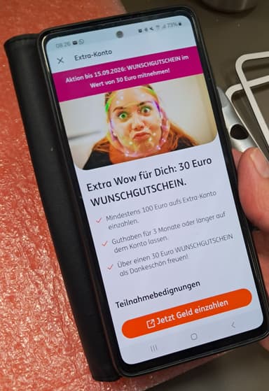 [Personalisiert] Ing diba 30 oder 50€ für 100€ Einzahlung auf Extra Konto - ING