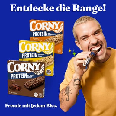 [Amazon Sparabo] Diverse Corny Proteinriegel im Angebot: Banane-Vanille / Erdnuss Süß & Salzig / Kakao / Cranberry / Nussvoll u.a. - Amazon