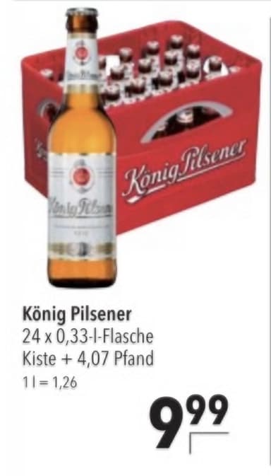 Lokal: König Pilsener 24x 0,33-l-Flasche Kiste CITTI Märkte Kiel und Lübeck - CITTI