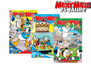 Micky Maus Jahresabo Abo 26 Ausgaben 75 Euro - 75Jahre Angebot - Egmont Shop