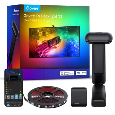 Govee Envisual TV-Hintergrundbeleuchtung T2 mit Dual-Kameras für 55 - 65 Zoll Fernseher - Joybuy
