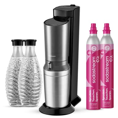 [Prime] SodaStream Crystal 3.0 Wassersprudler mit 2x CO2-Zylinder & 2x Glaskaraffen - Amazon