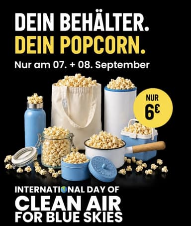 Cinestar - Eigener Behälter Popcorn für 6€ - CineStar