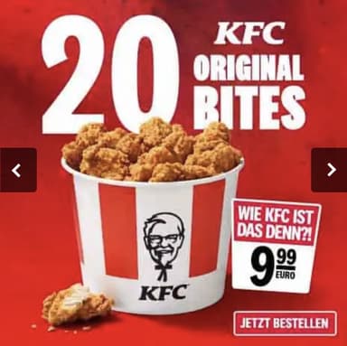 [KFC] 20 original bites für 9,99€ - KFC