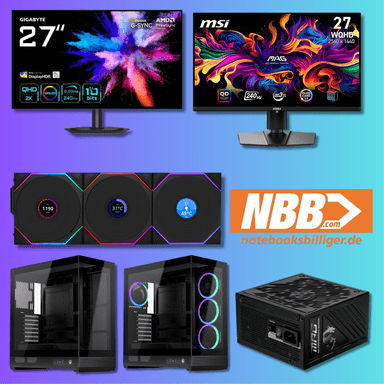 NBB "Work hard - Play hard"-Aktion | MSI MAG 271QPXDE QD-OLED E2 Gaming Monitor - 240Hz, 0,03ms GTG = 389€ | Endorfy, Lian und mehr - Notebooksbilliger