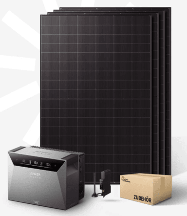 Neuster Speicher ANKER Pro4 + 2000wp Balkonkraftwerk inkl. Versand und Smart Meter Gen.2 + 4x3m MC Verlängerungskabel - Kleines Kraftwerk