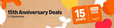 15€ Rabatt ab 75€ Mindestbestellwert bei Amazon.es zum 15. Jubiläum (1. bis 3. September) - Amazon