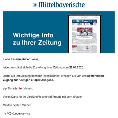 ePaper der MZ (Mittelbayerische Zeitung) Wochenendausgabe heute 22.08. und morgen 23.08. kostenlos lesen
