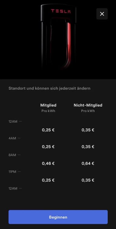 TESLA Supercharger - Reduzierte Preise - auf bis zu 0,20€ außerhalb der Stoßzeiten in Magdeburg z.B. - Tesla