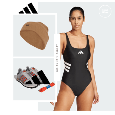 adidas: Bis zu 25 % Rabatt auf Lifestyle- und Performance-Wear | Gratis Versand für Mitglieder, z. B. Badeanzug - Adidas