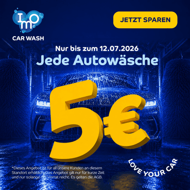 IMO Autowäsche: Jedes Waschprogramm (auch Ceramic XTR) für nur 5€ an ausgewählten Standorten - IMO Car Wash